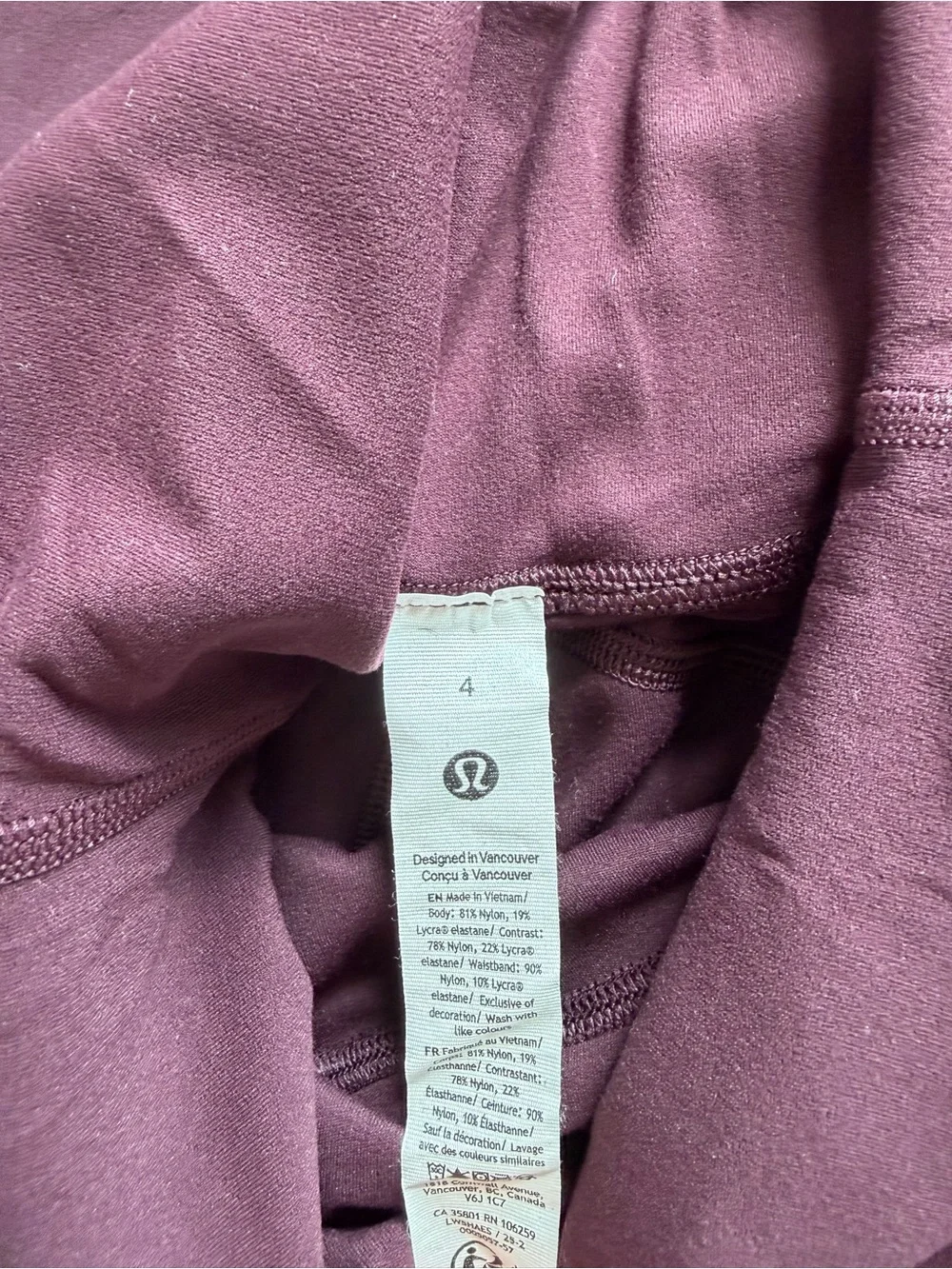 Lululemon Groove Nulu Foldover Pant goodnight plum